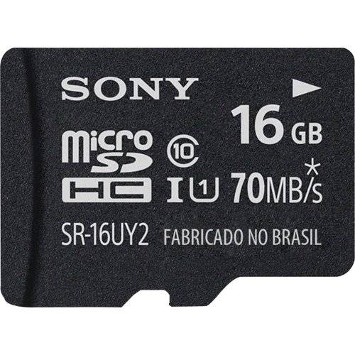 Cartão de Memória 16gb Micro Sdhc com Adaptador Srac-A1 Classe 10 Sony