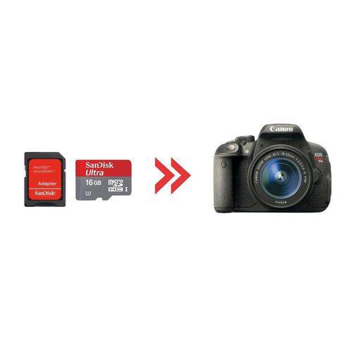 Cartão de Memória 16gb Ultra para Canon T5i