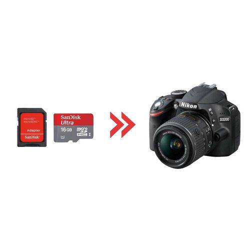 Cartão de Memória 16gb Ultra para Nikon D3200