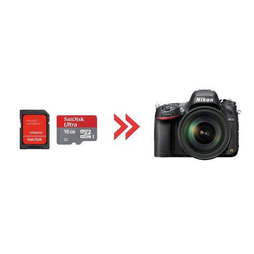 Cartão de Memória 16gb Ultra para Nikon D610