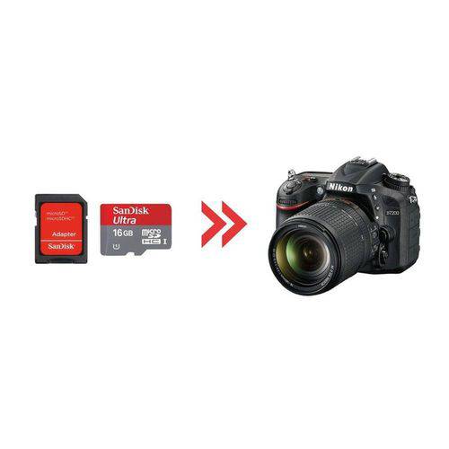 Cartão de Memória 16gb Ultra para Nikon D7200