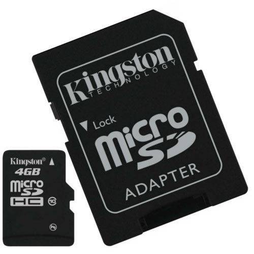 Cartão de Memória 4gb Micro Sd C/ Adapt Sd - Kingston