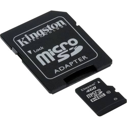 Cartão de Memória 4gb Micro Sdhc com Adaptador Kingston Classe 10 Sdc10/4gb