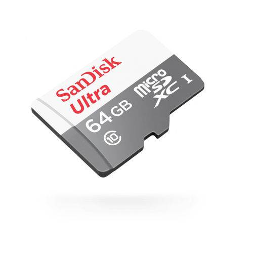 Cartão de Memoria 64gb Micro Sd Cl10 80mb/s Ultra SDSQUNS
