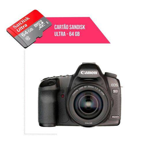 Cartão de Memória 64gb Ultra para Câmera Canon 5d Mark Ii
