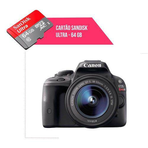 Cartão de Memória 64gb Ultra para Câmera Canon Sl1