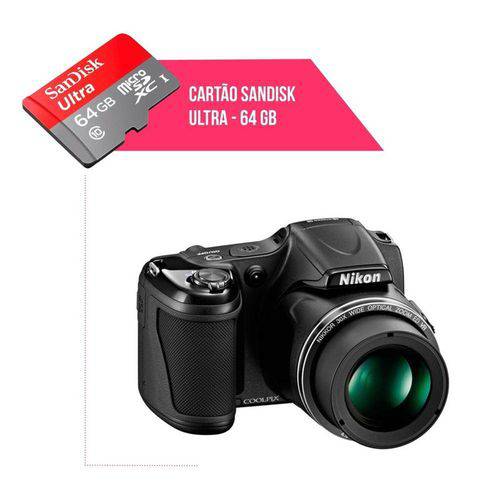 Cartão de Memória 64gb Ultra para Câmera Nikon Coolpix L820