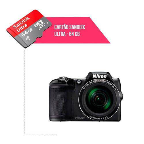 Cartão de Memória 64gb Ultra para Câmera Nikon Coolpix L840