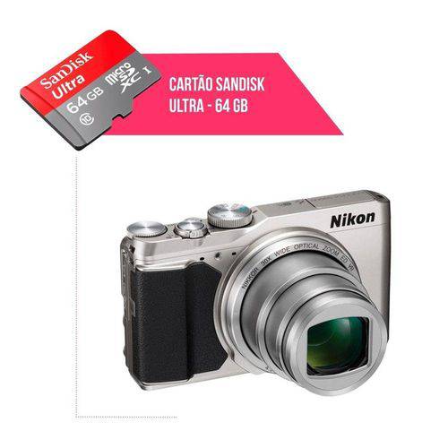 Cartão de Memória 64gb Ultra para Câmera Nikon Coolpix S9900