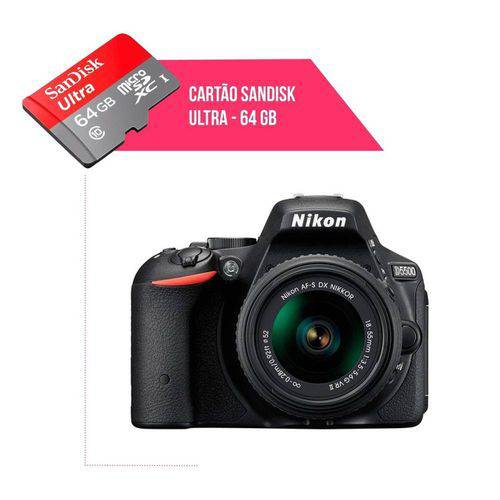 Cartão de Memória 64gb Ultra para Câmera Nikon D5500