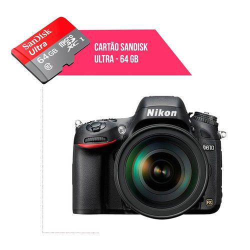Cartão de Memória 64gb Ultra para Câmera Nikon D610
