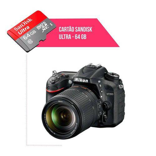 Cartão de Memória 64gb Ultra para Câmera Nikon D7200