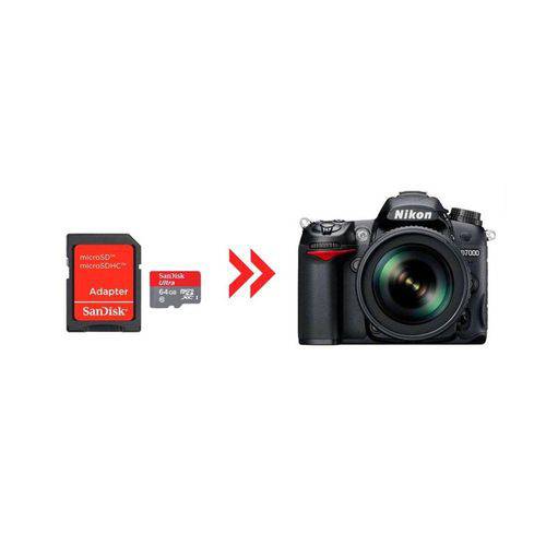 Cartão de Memória 64gb Ultra para Nikon D7000