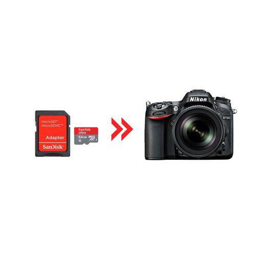 Cartão de Memória 64gb Ultra para Nikon D7100