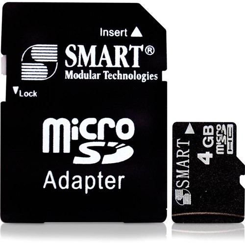 Cartão de Memória C/ Adaptador - 4GB - Smart
