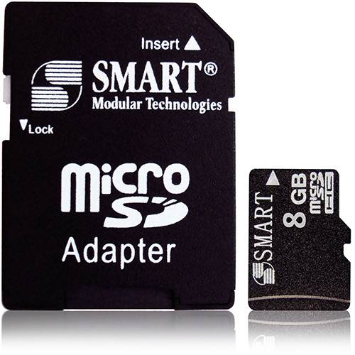 Cartão de Memória C/ Adaptador - 8GB - Smart