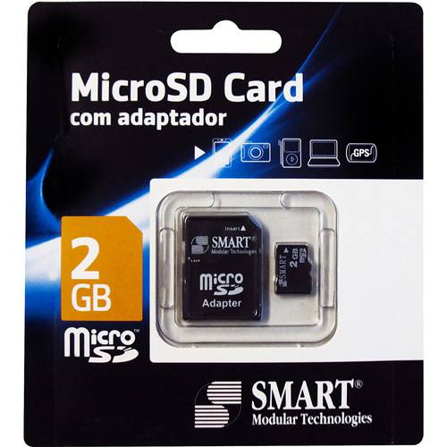 Cartão de Memória C/ Adaptador - 2GB - Smart