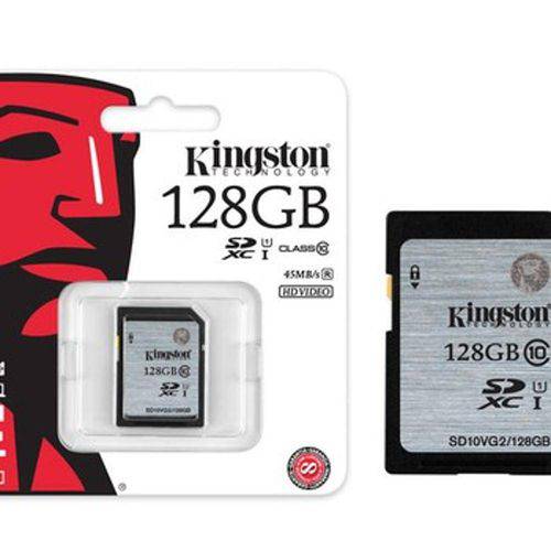 Cartão de Memória Classe 10 Kingston Sd10vg2/128gb Secure Digital Uhs-I