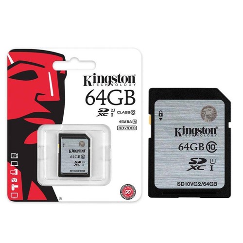 Cartao de Memoria Classe 10 Kingston Sd10vg2/64gb Secure Digital Sdxc 64gb Uhs-I