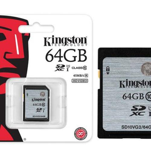 Cartão de Memória Classe 10 Kingston Sd10vg2/64gb Secure Digital Uhs-I