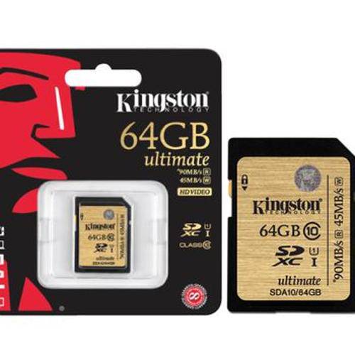 Cartao de Memoria Classe 10 Kingston Sda10/64gb Secure Digital Ultimate Sdxc 64gb Uhs-I