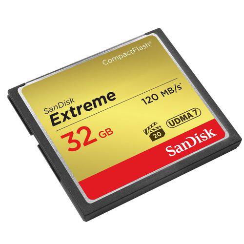 Cartão de Memória Compact Flash Cf 32gb Sandisk Extreme 120mb/s