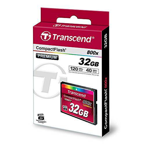 Cartão de Memória Compact Flash CF Transcend 32GB 800x