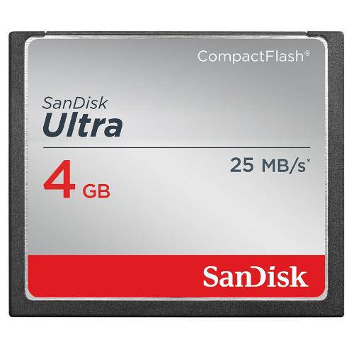 Cartão de Memória Compact Flash - Sandisk Ultra 4gb 25 Mb/S