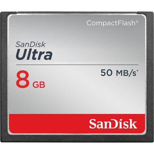 Cartão de Memória Compact Flash - Sandisk Ultra 8gb 50 Mb/S