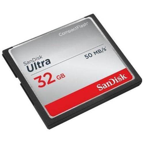 Cartão de Memória 32gb Compact Flash Sandisk Cf Ultra 50 Mb/S