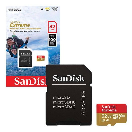 Cartao de Memoria 32gb Micro Sd + Adapt Sd 100mb Extreme - Sandisk