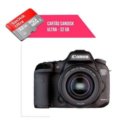 Cartão de Memória 32gb Ultra para Câmera Canon 7d Mark Ii