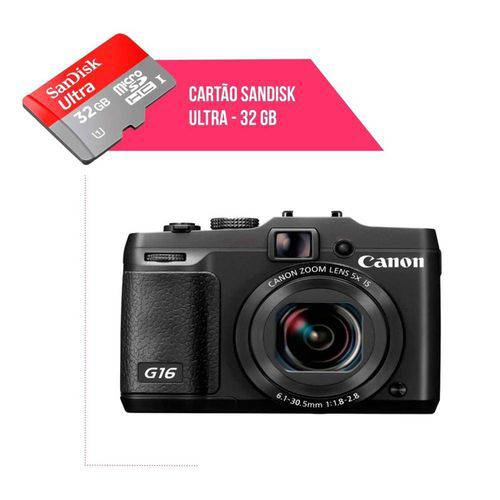 Cartão de Memória 32gb Ultra para Câmera Canon G16