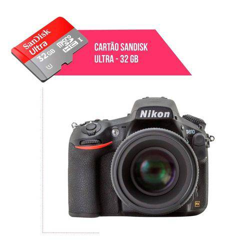 Cartão de Memória 32gb Ultra para Câmera Nikon Coolpix D810