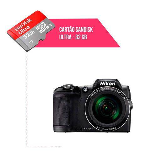 Cartão de Memória 32gb Ultra para Câmera Nikon Coolpix L840