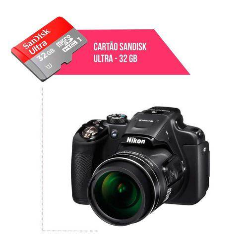 Cartão de Memória 32gb Ultra para Câmera Nikon Coolpix P610