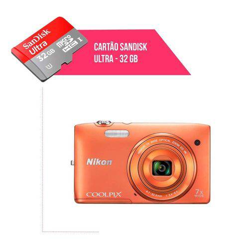 Cartão de Memória 32gb Ultra para Câmera Nikon Coolpix S3500