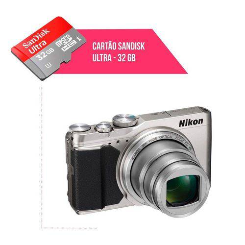 Cartão de Memória 32gb Ultra para Câmera Nikon Coolpix S9900