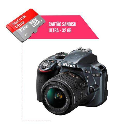 Cartão de Memória 32gb Ultra para Câmera Nikon D3300