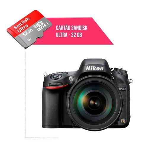 Cartão de Memória 32gb Ultra para Câmera Nikon D610