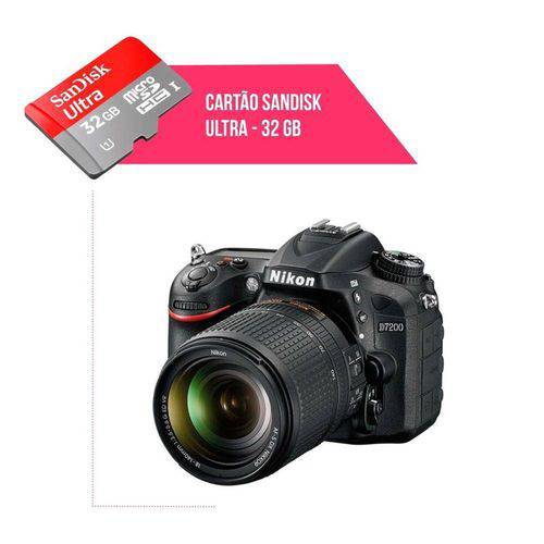 Cartão de Memória 32gb Ultra para Câmera Nikon D7200