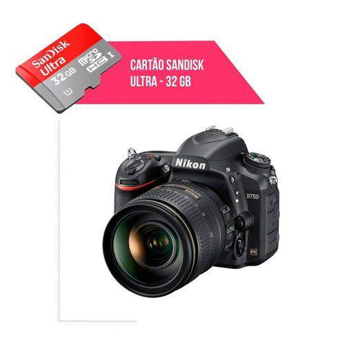 Cartão de Memória 32gb Ultra para Câmera Nikon D750