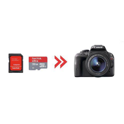 Cartão de Memória 32gb Ultra para Canon Eos Rebel Sl1