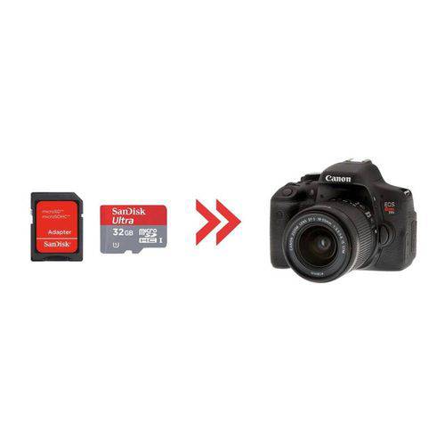 Cartão de Memória 32gb Ultra para Canon T6i
