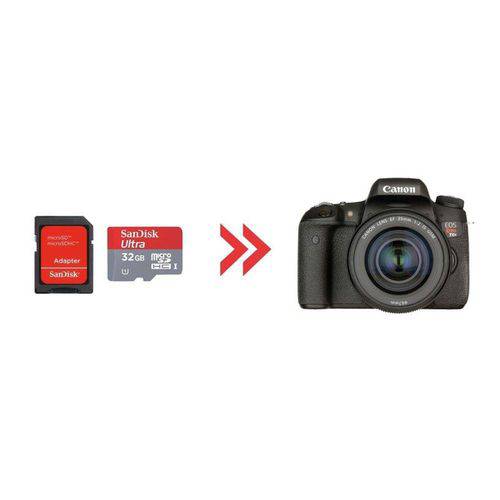 Cartão de Memória 32gb Ultra para Canon T6s