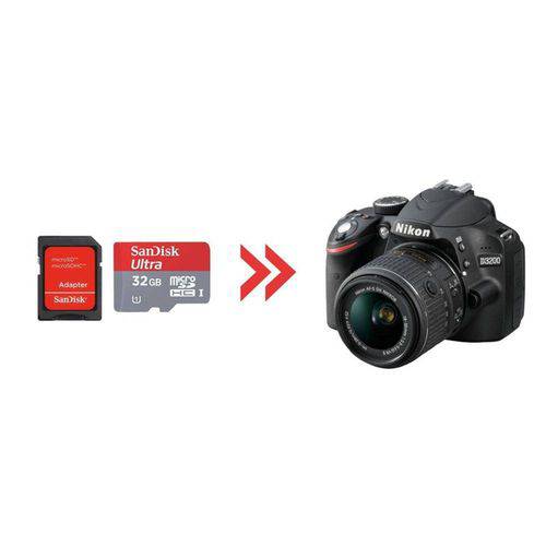 Cartão de Memória 32gb Ultra para Nikon D3200