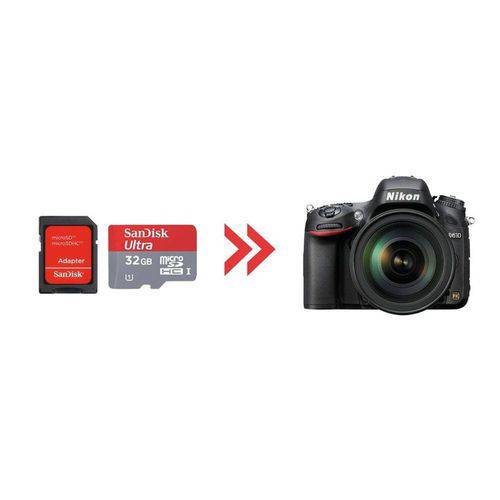Cartão de Memória 32gb Ultra para Nikon D610