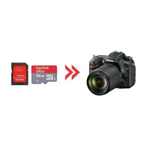 Cartão de Memória 32gb Ultra para Nikon D7200