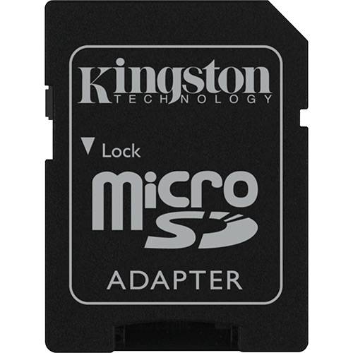 Cartão de Memória Kingston 16GB MicroSDHC com Adaptador SD (classe10)