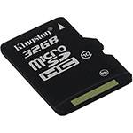 Cartão de Memória Kingston 32GB MicroSDHC com Adaptador SD (classe10)